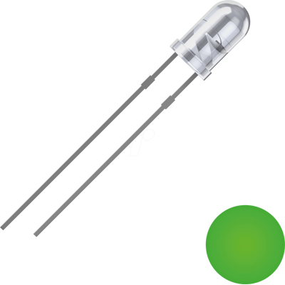 QUADRIOS QUAD 2111O176 - LED de 3 mm con cable, verde, 8000 mcd, 25°. QUADRIOS QUAD 2111O176 - LED de 3 mm con cable, verde, 8000 mcd, 25°.