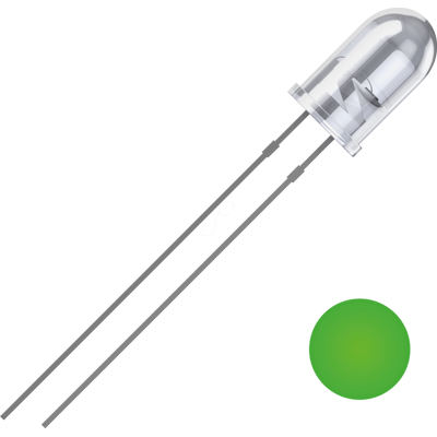 QUADRIOS QUAD 2111O181 - LED de 5 mm con cable, verde, 19000 mcd, 25°. QUADRIOS QUAD 2111O181 - LED de 5 mm con cable, verde, 19000 mcd, 25°.