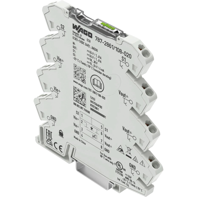 WAGO 787-2861/20 - Disyuntor electrónico, 1 canal, 24 V DC, 1 - 8 A. WAGO 787-2861/20 - Disyuntor electrónico, 1 canal, 24 V DC, 1 - 8 A.