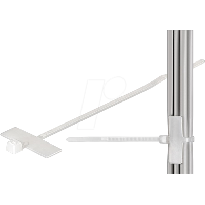 GOOBAY 17095 - Sujetacables 100x2,5 mm, con campo de texto, transparente-blanco GOOBAY 17095 - Sujetacables 100x2,5 mm, con campo de texto, transparente-blanco