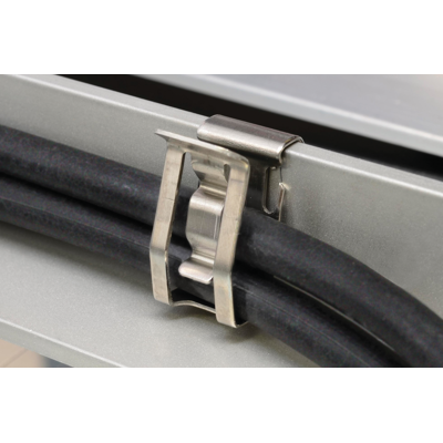 HELLERMANNTYTON HT 151-00982 - Abrazadera de cable metálico para bordes, diámetro HELLERMANNTYTON HT 151-00982 - Abrazadera de cable metálico para bordes, diámetro