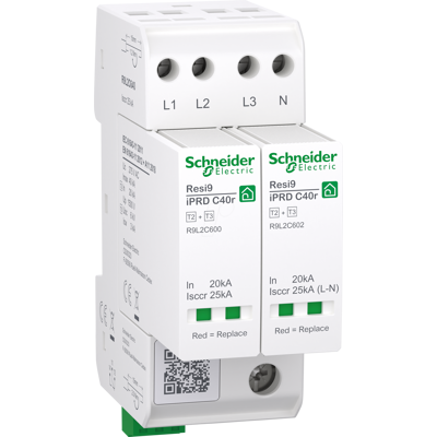 Schneider Electric R9L2C640 - Protector contra sobretensión, compacto 2TE Schneider Electric R9L2C640 - Protector contra sobretensión, compacto 2TE
