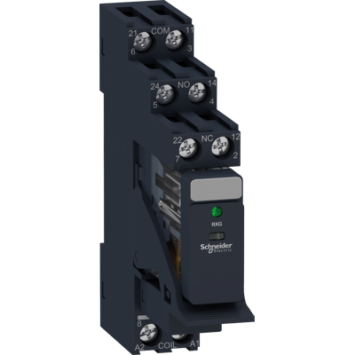 Relé Schneider Electric RXG23P7PV - 2 contactos, 230V, IP20 Relé Schneider Electric RXG23P7PV - 2 contactos, 230V, IP20