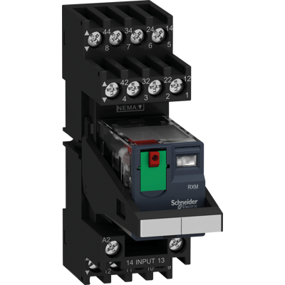 Schneider Electric RXM2AB2B7PVM - Relé en miniatura, 24 V, -40-55°C, UL 508, CSA, IEC 61810-1 Schneider Electric RXM2AB2B7PVM - Relé en miniatura, 24 V, -40-55°C, UL 508, CSA, IEC 61810-1