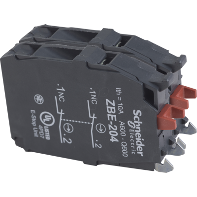SCHNEIDER ELECTRIC ZBE204 - Interruptor auxiliar, bloque de contactos, Harmony XB4 y XB5, 22 SCHNEIDER ELECTRIC ZBE204 - Interruptor auxiliar, bloque de contactos, Harmony XB4 y XB5, 22