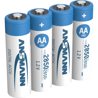 ANSMANN ANS 1312-0011 - Batería recargable NiMH, AA (mignon), 2850 mAh, paquete d ANSMANN ANS 1312-0011 - Batería recargable NiMH, AA (mignon), 2850 mAh, paquete d