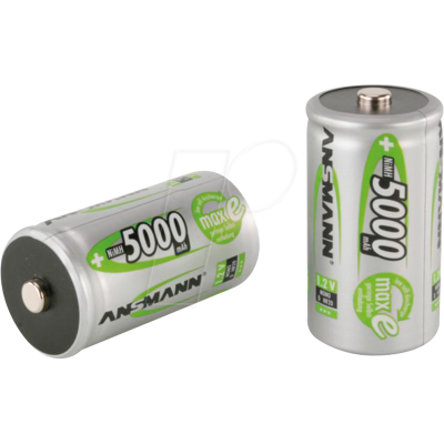 ANSMANN ANS 5030921 - Maxe, batería NiMH, D (mono), 5000 mAh, paquete de 1 ANSMANN ANS 5030921 - Maxe, batería NiMH, D (mono), 5000 mAh, paquete de 1