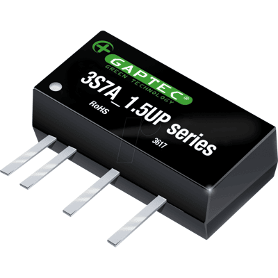 GAPTEC 3S7A_0512S1.5UP - CONVERTIDOR CC/CC, 3 W, 12 V, SIL 7 GAPTEC 3S7A_0512S1.5UP - CONVERTIDOR CC/CC, 3 W, 12 V, SIL 7