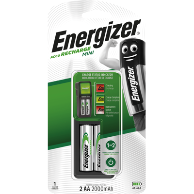 ENERGIZER MINI 1 - Cargador enchufable, NiCd, NiMH - mini (AA) ENERGIZER MINI 1 - Cargador enchufable, NiCd, NiMH - mini (AA)