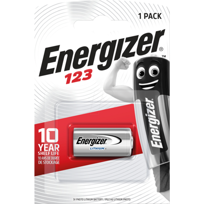 ENERGIZER EN 1X123 - Pila de litio, 123, 1500 mAh, paquete de 1 ENERGIZER EN 1X123 - Pila de litio, 123, 1500 mAh, paquete de 1
