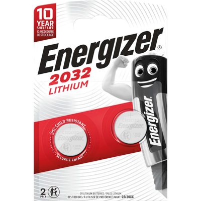 ENERGIZER EN 2X2032 - Pila de botón de litio, 3 V, 240 mAh, paquete de 2 unidad ENERGIZER EN 2X2032 - Pila de botón de litio, 3 V, 240 mAh, paquete de 2 unidad
