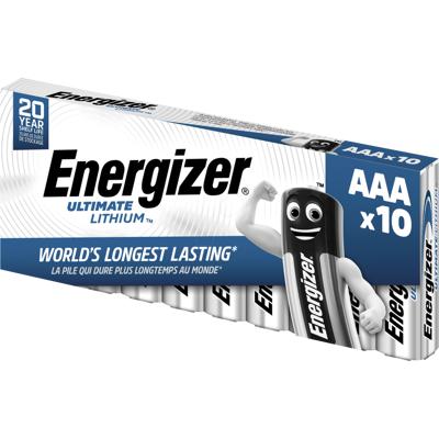 ENERGIZER EN UL 10XAAA - Pila de litio, AAA (Micro), 1250 mAh, paquete de 10 ENERGIZER EN UL 10XAAA - Pila de litio, AAA (Micro), 1250 mAh, paquete de 10