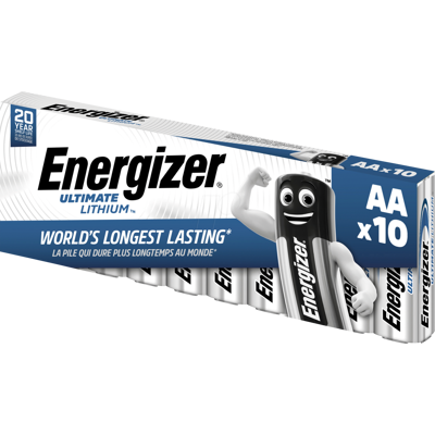 ENERGIZER EN UL 10XAA - Pila de litio, AA (Mignon), 3000 mAh, paquete de 10 ENERGIZER EN UL 10XAA - Pila de litio, AA (Mignon), 3000 mAh, paquete de 10