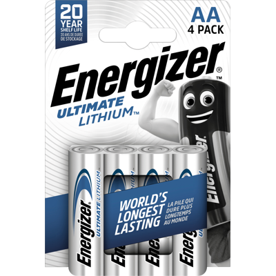 ENERGIZER EN UL 4XAA - Pila de litio, AA (Mignon), 3000 mAh, paquete de 4 ENERGIZER EN UL 4XAA - Pila de litio, AA (Mignon), 3000 mAh, paquete de 4