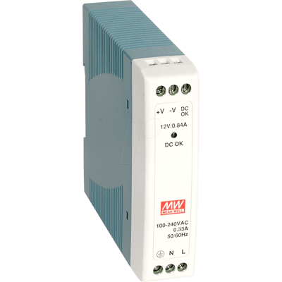 MEAN WELL MW MDR10-15 - Fuente de alimentación de modo conmutado, riel DIN, 10 W, MEAN WELL MW MDR10-15 - Fuente de alimentación de modo conmutado, riel DIN, 10 W,