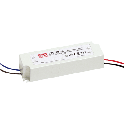 MEAN WELL MW LPV-20-5 - Transformador LED, 15 W, 5 V CC, 3000 mA MEAN WELL MW LPV-20-5 - Transformador LED, 15 W, 5 V CC, 3000 mA