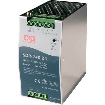 MEAN WELL SNT MW-SDR240-24 - Fuente de alimentación para rieles de perfil de sombrero MEAN WELL SNT MW-SDR240-24 - Fuente de alimentación para rieles de perfil de sombrero