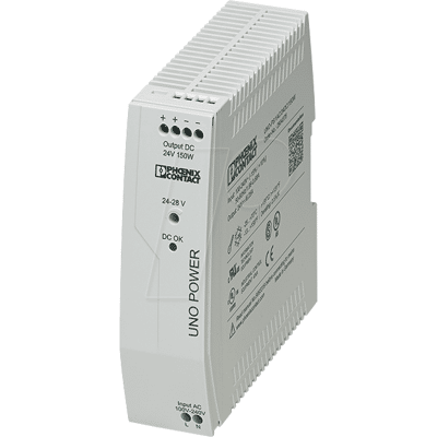 PHOENIX-CONTACT UNO 24V 150W - Fuente de alimentación de modo conmutado, riel DIN, 150 W PHOENIX-CONTACT UNO 24V 150W - Fuente de alimentación de modo conmutado, riel DIN, 150 W