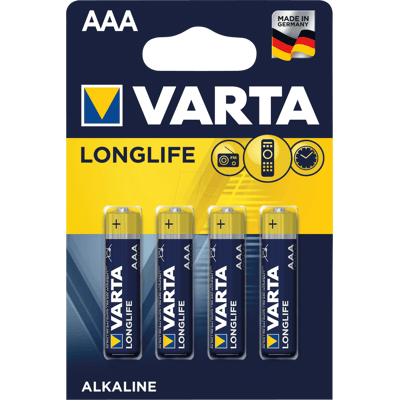 VARTA LL4 MICRO - Larga duración extra, pila alcalina, AAA (Micro), paquete VARTA LL4 MICRO - Larga duración extra, pila alcalina, AAA (Micro), paquete