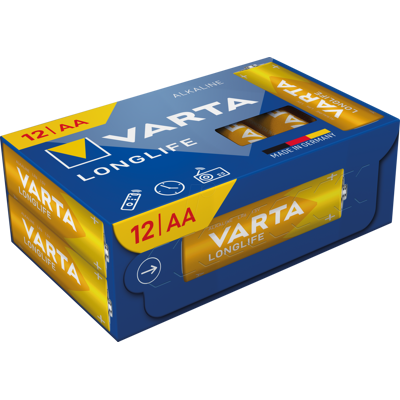 Batería AA Longlife Varta - Pack de 12 Batería AA Longlife Varta - Pack de 12