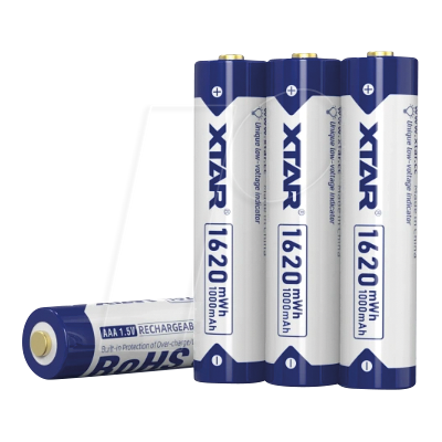XTAR 4X AAA LION - Célula industrial, Li-Ion, AAA (Micro), 1,5 V, 1620 MWh, Indicad XTAR 4X AAA LION - Célula industrial, Li-Ion, AAA (Micro), 1,5 V, 1620 MWh, Indicad