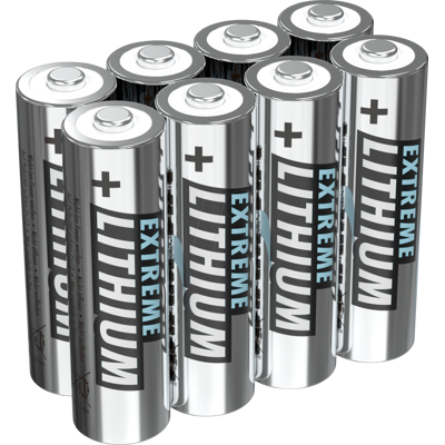 ANSMANN ANS 1512-0012 - Pila de litio, AA (Mignon), 3000 mAh, paquete de 8 ANSMANN ANS 1512-0012 - Pila de litio, AA (Mignon), 3000 mAh, paquete de 8