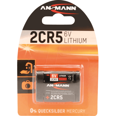 ANSMANN ANS 5020032 - Pila de litio, 2CR5, paquete de 1 ANSMANN ANS 5020032 - Pila de litio, 2CR5, paquete de 1