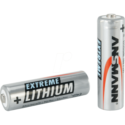 ANSMANN ANS LI 2XAA - Pila de litio, AA (Mignon), 3000 mAh, paquete de 2 ANSMANN ANS LI 2XAA - Pila de litio, AA (Mignon), 3000 mAh, paquete de 2
