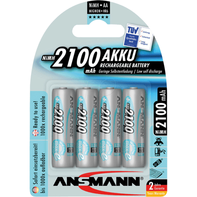 ANSMANN ANS MAXE 4XAA - Maxe, batería NiMH, AA (Mignon), 2100 mAh, paquete de 4 ANSMANN ANS MAXE 4XAA - Maxe, batería NiMH, AA (Mignon), 2100 mAh, paquete de 4
