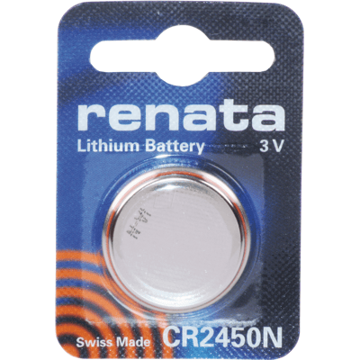 RENATA CR 2450N REN - Pila de botón de litio, 3 V, 550 mAh, 24,5 x 5,0 mm RENATA CR 2450N REN - Pila de botón de litio, 3 V, 550 mAh, 24,5 x 5,0 mm