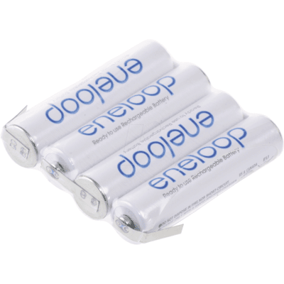 Paquete de baterías AAA Panasonic eneloop - Tipo: NiMH, 4 celdas, 750mAh Paquete de baterías AAA Panasonic eneloop - Tipo: NiMH, 4 celdas, 750mAh