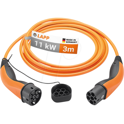LAPP 75743 - Cable tipo 2, para vehículos eléctricos, 11 kW, 20 A, 3 P LAPP 75743 - Cable tipo 2, para vehículos eléctricos, 11 kW, 20 A, 3 P