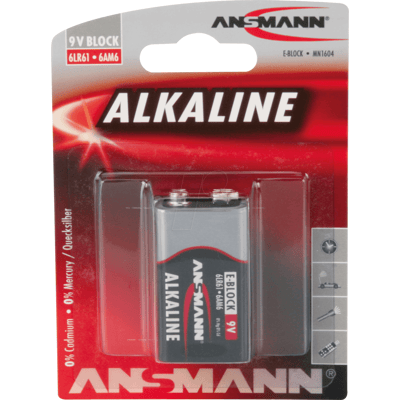 ANSMANN ANS 1515-0000 - Red, alkaline battery, 9 V, 1 pc. ANSMANN ANS 1515-0000 - Red, alkaline battery, 9 V, 1 pc.