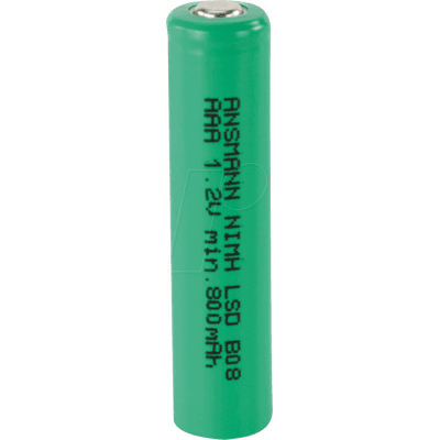 ANSMANN ANS MX AAA800 - Celda industrial, NiMH, AAA (Micro), 1,2 V, 800 mAh, Flat Top ANSMANN ANS MX AAA800 - Celda industrial, NiMH, AAA (Micro), 1,2 V, 800 mAh, Flat Top