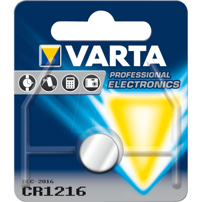 VARTA CR 1216 VAR - Pila de botón de litio, 3 V, 25 mAh, 12,5 x 1,6 mm VARTA CR 1216 VAR - Pila de botón de litio, 3 V, 25 mAh, 12,5 x 1,6 mm