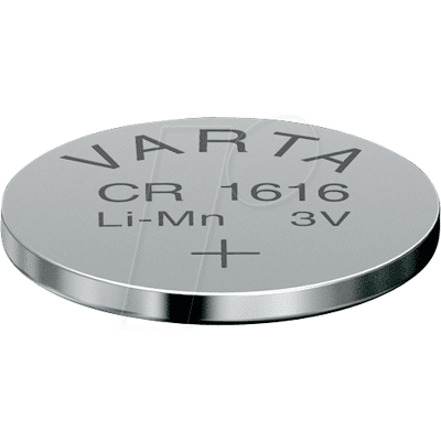 VARTA CR 1616 VAR - Pila de botón de litio, 3 V, 55 mAh, 16 x 1,6 mm VARTA CR 1616 VAR - Pila de botón de litio, 3 V, 55 mAh, 16 x 1,6 mm