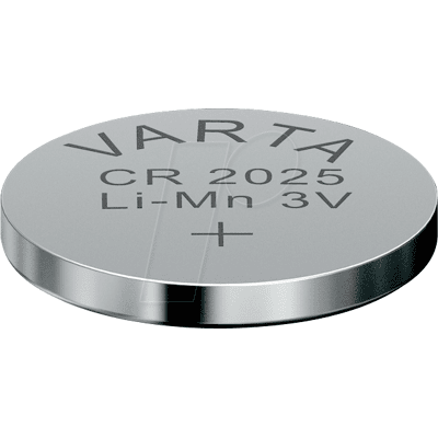 VARTA CR 2025 VAR - Pila de botón de litio, 3 V, 170 mAh, 20 x 2,5 mm VARTA CR 2025 VAR - Pila de botón de litio, 3 V, 170 mAh, 20 x 2,5 mm