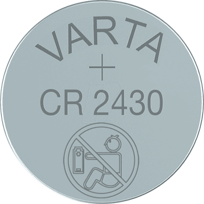 VARTA CR 2430 VAR - Pila de botón de litio, 3 V, 280 mAh, 24,5 x 3,0 mm VARTA CR 2430 VAR - Pila de botón de litio, 3 V, 280 mAh, 24,5 x 3,0 mm