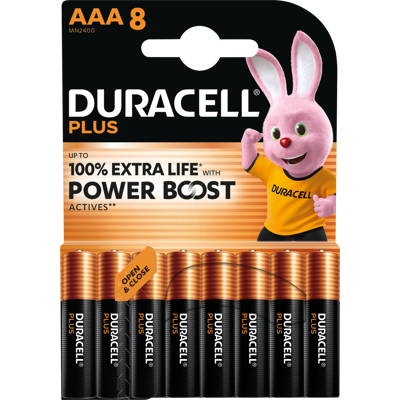 DURA PLUS 8XAAA - DURACELL Plus, batería alcalina, AAA (micro), paquete de DURA PLUS 8XAAA - DURACELL Plus, batería alcalina, AAA (micro), paquete de