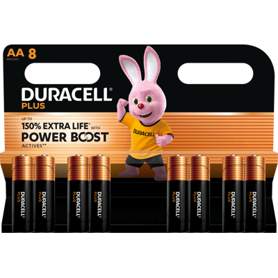 DURA PLUS 8XAA - DURACELL Plus, batería alcalina, AA (mignon), paquete de DURA PLUS 8XAA - DURACELL Plus, batería alcalina, AA (mignon), paquete de
