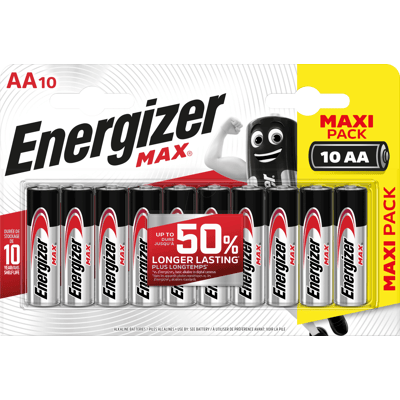 ENERGIZER EN MAX AA10 - MÁX., pila alcalina, AA (Mignon), paquete de 10 ENERGIZER EN MAX AA10 - MÁX., pila alcalina, AA (Mignon), paquete de 10