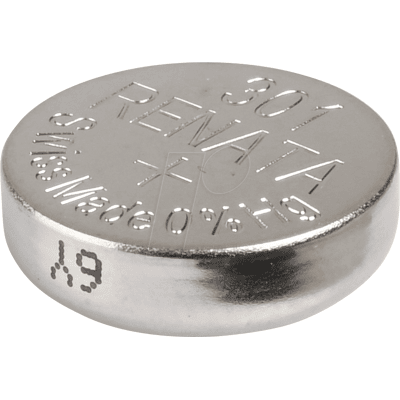 RENATA 301 - Botón de óxido de plata, 301, 130 mAh, 16 x 4,2 mm RENATA 301 - Botón de óxido de plata, 301, 130 mAh, 16 x 4,2 mm