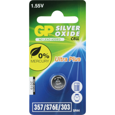 GP-BATTERIES SR44 GP - Celda de botón de óxido de plata, SR44, 165 mAh, 1 GP-BATTERIES SR44 GP - Celda de botón de óxido de plata, SR44, 165 mAh, 1