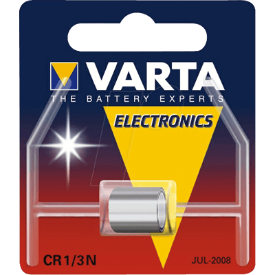 VARTA CR 1/3N - Pila de litio, CR 1/3N, 170 mAh, paquete de 1 VARTA CR 1/3N - Pila de litio, CR 1/3N, 170 mAh, paquete de 1