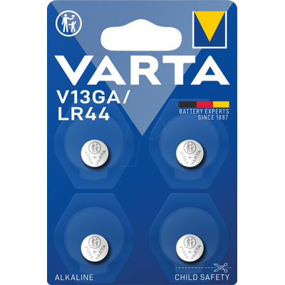 Varta LR44 - Pilas alcalina, paquete de 4 Varta LR44 - Pilas alcalina, paquete de 4