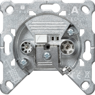 Enchufe de Antena Gira EDU 04F - 2 Salidas - IP20 - 4-2400 MHz Enchufe de Antena Gira EDU 04F - 2 Salidas - IP20 - 4-2400 MHz