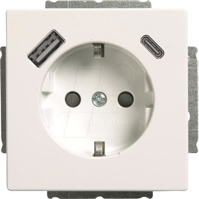 BUSCH-JAEGER BJ 20EUUSBAC-44G - Enchufe con USB, Safety+ BUSCH-JAEGER BJ 20EUUSBAC-44G - Enchufe con USB, Safety+