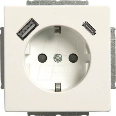 BUSCH-JAEGER BJ 20EUUSBAC-44M - Toma de corriente Safety+ de contacto de protección/USB-a BUSCH-JAEGER BJ 20EUUSBAC-44M - Toma de corriente Safety+ de contacto de protección/USB-a