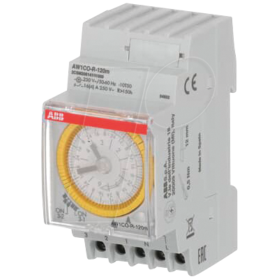 ABB - AW1CO-R-120M - 120 min - 1 cambio - Temporizador analógico ABB - AW1CO-R-120M - 120 min - 1 cambio - Temporizador analógico