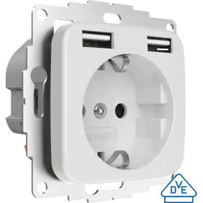 2USB ICP SI RWG - 2USB inCharge PRO si - blanco puro brillante toma de corriente U 2USB ICP SI RWG - 2USB inCharge PRO si - blanco puro brillante toma de corriente U